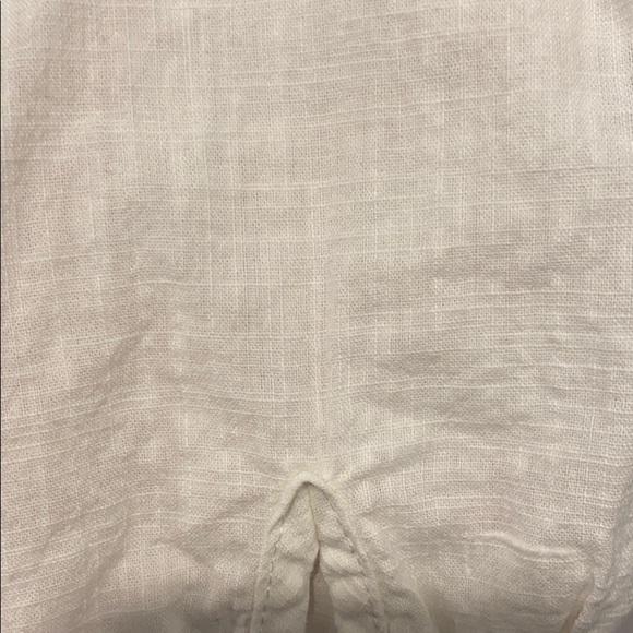 Textured Beachy White Linen Shirt - Picture 8 of 13